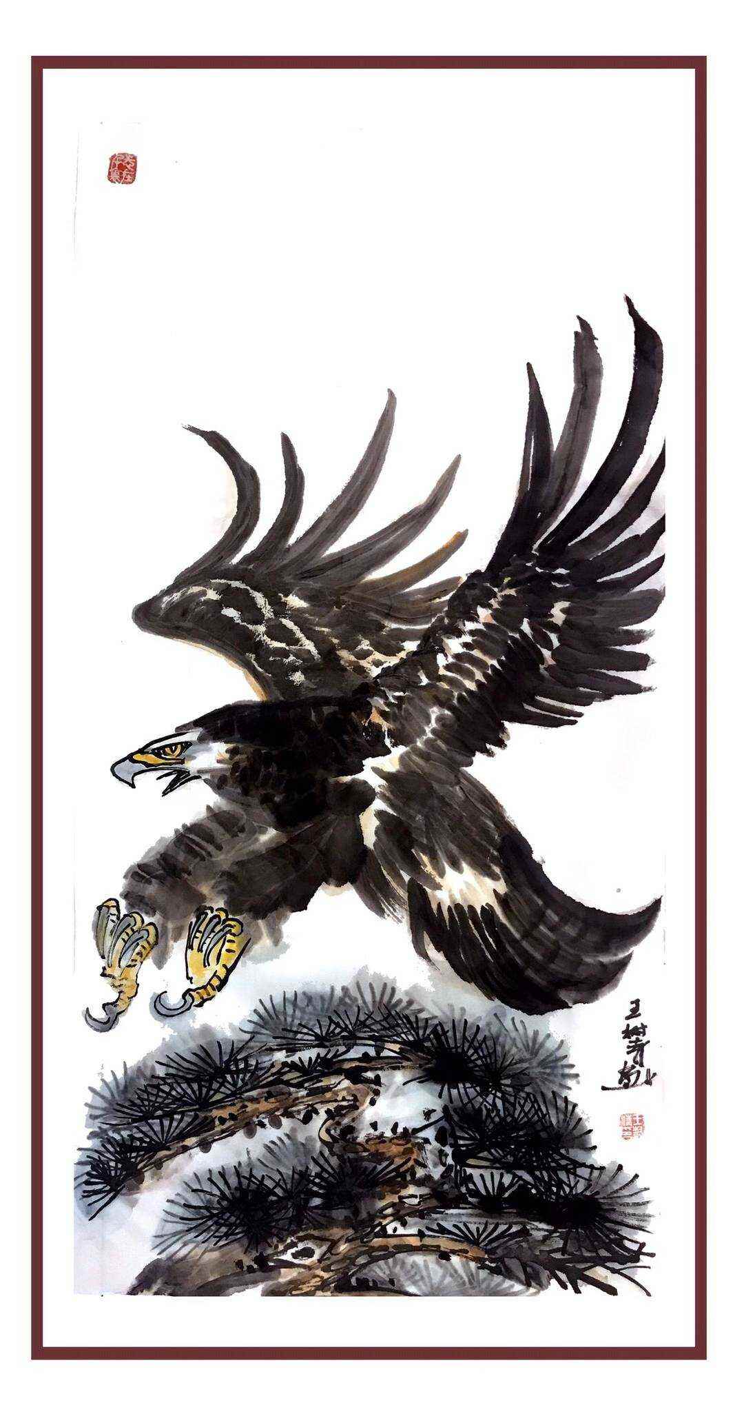 雄鹿轻取老鹰，取得胜利